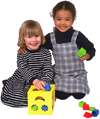 girls with blocks